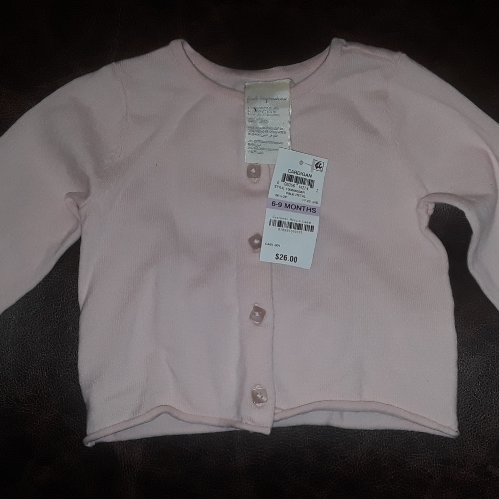 New First Impressions Pink Cardigan-Girls